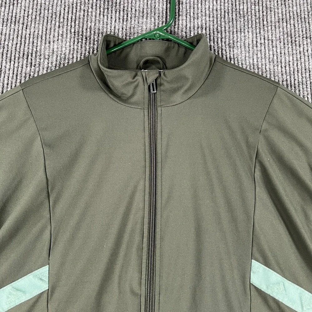 Adidas‎ Jacket Womens Large Green Long Sleeve Full Zip Mock Neck Active Outdoor